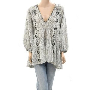 Free People Striped Black and White Women's blouse/ tunic